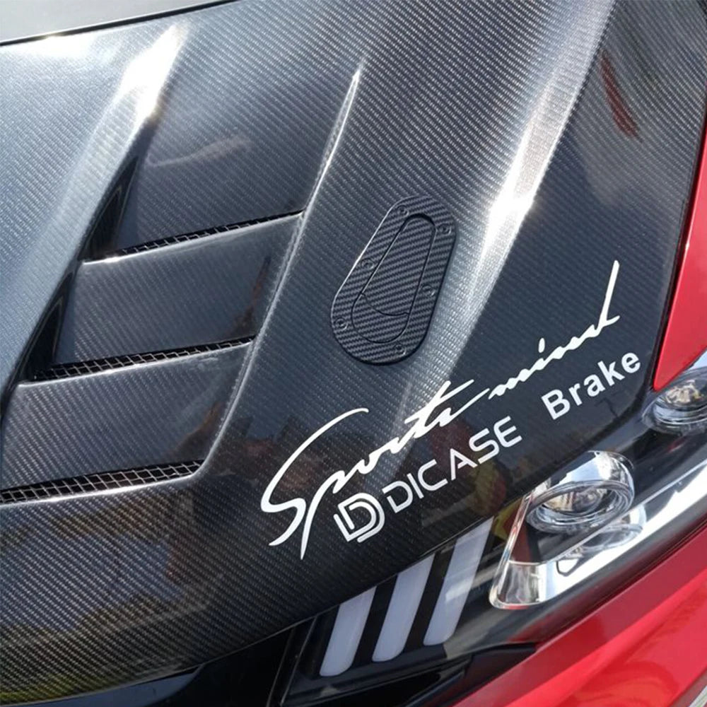 R-EP Universal Car Carbon Fiber Sticker for Hood Lock Racing Bonnet
