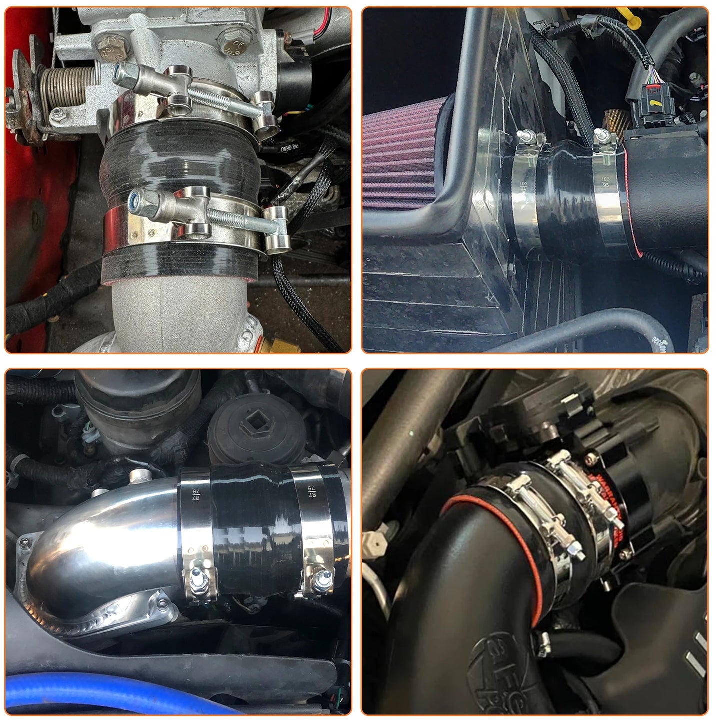 R-EP 0 degree Straight Silicone Hump Hose 38 45 51 57 63 70 76 83 89MM